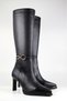 Skin Buckle Detailed Women's Thin Heel Zipper Boots 9cm - 2