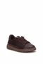 26Bk273.121 Women's Genuine Leather Classic Sneaker Brown - 2