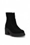 Elit Vvs2754S Women's Genuine Suede Leather Heeled Boots Black - 2