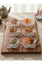 6 Person 12 Piece Lotus Flower Model Glass Snack Bowl Set Presentation Bowl Plate Dish 160ml - 2
