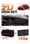 Renault Megane 3 Li̇f Ekran (2008-2015) Compatible Dashboard Cover + Tay Tüyü Luggage Bag Set - Re023