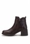 26Bk143.2700C Women's Genuine Leather Heeled Boots Brown - 3