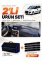 Fiat Doblo Airbagged Large Screen (2007-2015) Compatible Glove Box Cover + Thai Feather Bag Set - Fi022