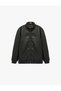 Long Sleeve Pocketed Zippered Layered Faux Leather Jacket - 5