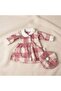 Baby Winter Dress with Hat, Plaid Pattern - 2