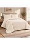 Lal Home Double Bedspread Set and Blanket Set - Cream Mbos - 3