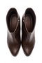 Women's Brown Winter Classic Side Zipper Pointed Toe Thick Heeled Boots 143 - 3