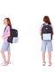Double Color Girls' School Backpack and Lunch Bag Set - Black Blue - 3