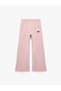 Cotton Printed Comfortable Fit Wide Leg Sweatpants with Elastic Waist