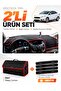 Ford Focus 3.5 Sedan (2014-2018) Compatible Dashboard Cover + Leather Trunk Bag + Sticker Set - Fo012