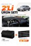 Mitsubishi Lancer (2003-2006) Compatible Torpedo Cover + Leather Trunk Bag + Sticker Set - Mi013
