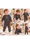 Ss Gi̇yi̇m Boys' Teddy Bear Printed 2-Piece Set – Ribbed Sweatshirt and Sweatpants - 3
