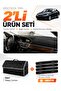 Mercedes W212 (2010-2013) Compatible Glove Box Cover + Leather Trunk Bag + Sticker Set - Mb014