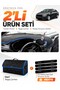 Fi̇at Egea Sedan (2019-2026) Compatible Torpedo Cover with Tablet Holder + Leather Trunk Bag Set - Fi012