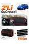 Hyundai İ30 (2007-2012) Compatible Glove Box Cover + Leather Trunk Bag + Sticker Set - Hu004