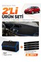 Renault Megane 3 Li̇f Ekran (2008-2015) Compatible Torpedo Cover + Leather Luggage Bag Set - Re023