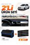 Skoda Rapid (2013-2017) Compatible Glove Box Cover + Leather Trunk Bag + Sticker Set - Sk011