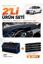 Mercedes W204 C180 (2007-2014) Compatible Glove Box Cover + Leather Trunk Bag + Sticker Set - Mb006