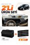 Renault Scenic 3 (2009-2016) Compatible Glove Box Cover + Leather Trunk Bag + Sticker Set - Re045