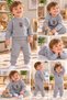 Ss Gi̇yi̇m Boys' Teddy Bear Printed 2-Piece Set – Ribbed Sweatshirt and Sweatpants - 2