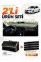 Renault Megane 4 (2016-2024) Compatible Glove Box Cover + Leather Trunk Bag + Sticker Set - Re041