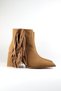 İtal Suede Tasseled Women's Thick Heeled Boots - 5