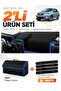 Fiat Si̇ena (2005-2012) Compatible Dashboard Cover + Leather Trunk Bag + Sticker Set - Fi003