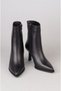 Seç V2743 Genuine Leather Women's Heel Boots (Heel Height: 8 cm) Black - 3