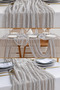 Bohemian Runner Tablecloth Glittery Gray Modern Home Decor Wedding Engagement Special Occasion Tablecloth Dowry Set - 4