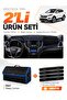 Hyundai Santa Fe (2012-2017) Compatible Torpedo Cover + Leather Trunk Bag + Sticker Set - Hu026