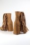 İtal Suede Tasseled Women's Thick Heeled Boots - 3