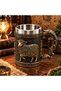 3D Embossed Decorative Mug with Aries Figure, Special Design Gift Cup with Stainless Steel Inner Chamber