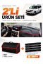 Fi̇at Doblo (2007-2015) Airbag Compatible Large Screen Compatible Glove Box Cover + Leather Trunk Bag Set - Fi022