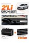 Skoda Rapid (2013-2017) Compatible Glove Box Cover + Leather Trunk Bag + Sticker Set - Sk011