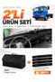 Isuzu Nkr Wide (1997-2005) Compatible Glove Box Cover + Leather Luggage Bag + Sticker Set - Is001