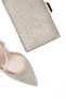 Women's Beige Stone Bridal Shoes and Bag Set Evening Dress Heeled Shoes Clutch Set - 4