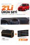 Dashboard Cover + Leather Luggage Bag + Sticker Set Compatible with Ford Courier (2013-2020) with Screen - Fo003