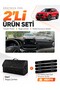Hyundai Tucson (2018-2021) Compatible Glove Box Cover + Leather Trunk Bag + Sticker Set - Hu036
