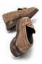 Genuine Leather Suede Accessory Detailed Crocodile Pattern Orthopedic Sole Women's Loafer Mink Chiara - 2