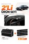 Mercedes W140 (1991-1998) Compatible Glove Box Cover + Leather Trunk Bag + Sticker Set - Mb018