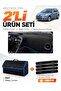 Peugeot 5008 Without Screen (2010-2014) Compatible Glove Box Cover + Leather Trunk Bag + Sticker Set - Pe016