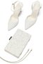 Women's Stoned Bridal Shoes and Bag Set Evening Dress Heeled Shoes Clutch Set - 3