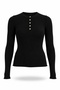 Black Ribbed Mercerized Knitwear 19135