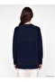 Two Mt Shop Quality Lcw Modest Navy Blue Knitwear Plain Oversize Women's Tunic - 5