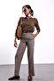 Brown Contrast Polo Collar Sweater 261107 - 3