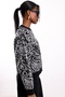 Black Patterned Crew Neck Sweater 1245 - 5