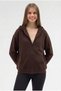 Women's 3-Thread Fleece Hooded Sweatshirt with Kangaroo Pocket and Zipper - 2