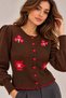 Button-Detail Sharpened Soft Wool Cardigan - 2
