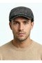 Premium Denim British Style Flat Cap - Adjustable Side Buckle Cotton Duckbill Cap Flat Hat - 3