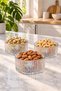 3-Piece Glass Snack Bowl Set 260 ml Multi-Colored Titanium Coated Decorative Presentation Bowl Turkish Delight Bowl Gift Dowry Box - 3